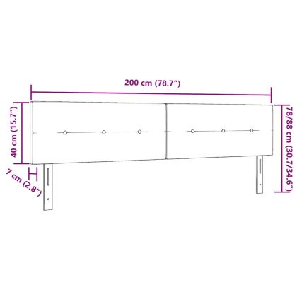 LED глава С LED лентисти светлини Черно 200 cm Полиестер