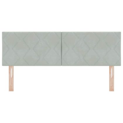 LED глава с таблото Светлосиво 144 см Изкуствена