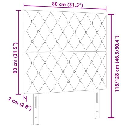 LED глава С LED лентисти светлини Светлосиво 80 cm Полиестер