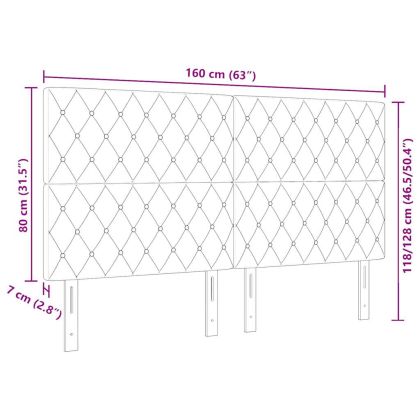 LED глава С LED лентисти светлини Светлосиво 160 cm Полиестер