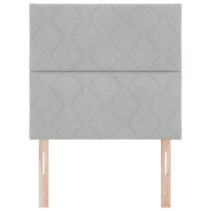 LED глава с таблото Светлосиво 100 cm Изкуствена