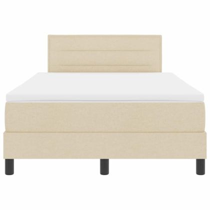 Легло с пружинирана основа с матрак Крем 120 x 200 cm текстил