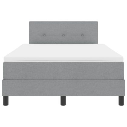 Легло с пружинирана основа Светлосиво 120 x 200 cm текстил