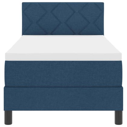 Легло с пружинирана основа с матрак Синьо 80 x 200 cm текстил