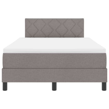 Легло с пружинирана основа с матрак Таупе 120 x 190 cm текстил