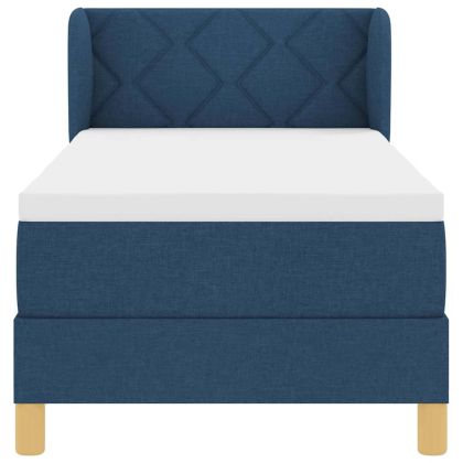 Легло с пружинирана основа с матрак Синьо 80 x 200 cm текстил