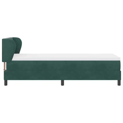 Легло тип Box Spring с матрак тъмно сиво 80x200 см кадифе