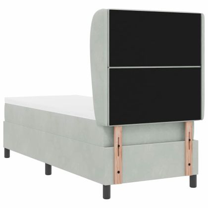 Легло с пружинирана основа Светлосиво 200 x 80 см Полиестер