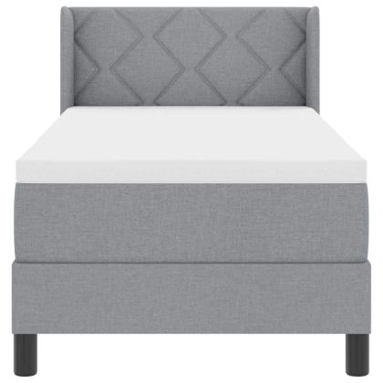 Легло с пружинирана основа Светлосиво 200 x 80 см Полиестер