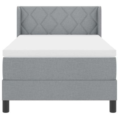 Континентално легло с матрак с матрак Светлосиво 100 x 200 cm