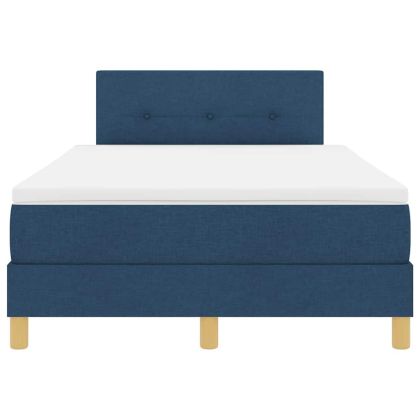 LED кутия за пружини с легло Синьо 120 x 200 cm текстил