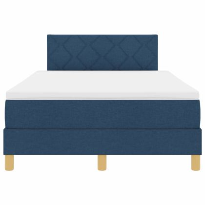 LED кутия за пружини с легло Синьо 120 x 200 cm текстил