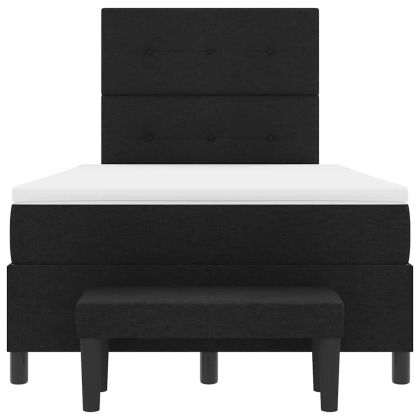Легло с пружинирана основа с матрак Черно 120 x 200 cm