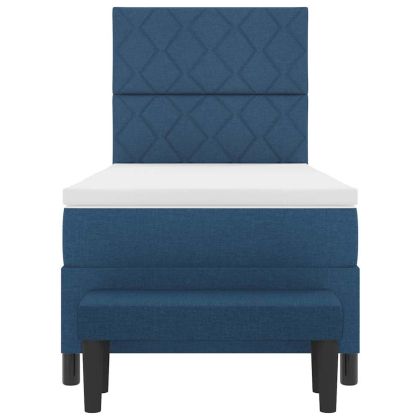 Легло с пружинирана основа с матрак Синьо 100 x 200 cm