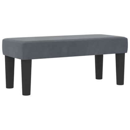 Легло с пружинирана основа Тъмносив 100 x 200 cm Кадифе