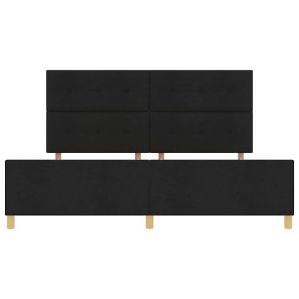 Рамка за легло с таблото Черно 200 x 200 cm текстил