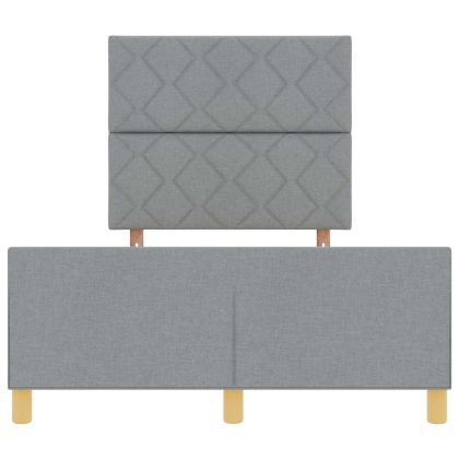 Рамка за легло с таблото Светлосиво 120 x 190 cm текстил