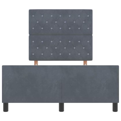 Легло с пружинирана основа Тъмносив 120 x 200 cm Кадифе