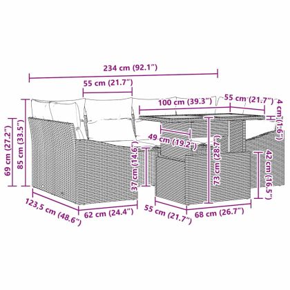 Комплект за хранене в градината Бежово и сиво 100 x 55 x 73 см