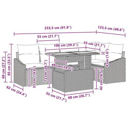 Комплект за хранене в градината Бежов и кремав 100 x 55 x 73 см