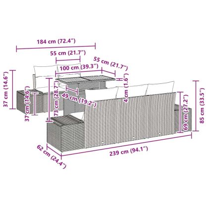 Комплект за хранене в градината 6 pcs Черен и кремав