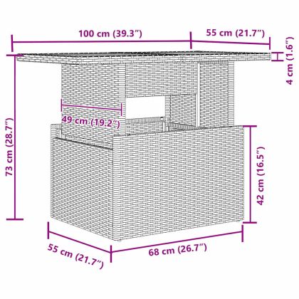 Комплект за хранене в градината 11 pcs Сив и кафяв