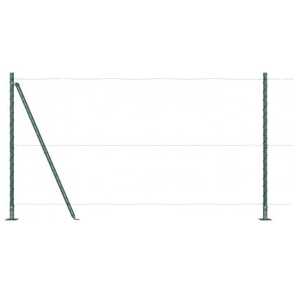 Стълб за ограда. Друг 26 pcs Сив 3,2 x 3,2 x 78,5 см Стомана