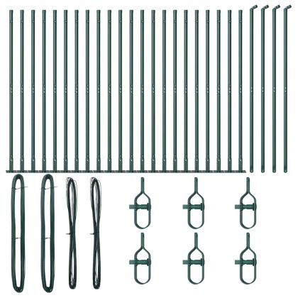 Стълб за ограда. Друг 26 pcs Сив 3,2 x 3,2 x 83,5 см Стомана