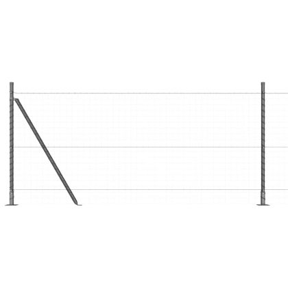 Стълб за ограда. Друг 26 pcs Сив 3,2 x 3,2 x 110 см Стомана