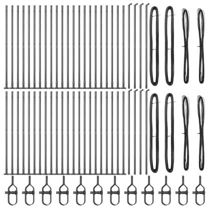 Стълб за ограда. Друг 52 pcs Сив 3,2 x 3,2 x 68,5 см Стомана