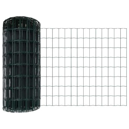 Ограда с пост Зелен 0,4 x 10 м Стомана и PVC