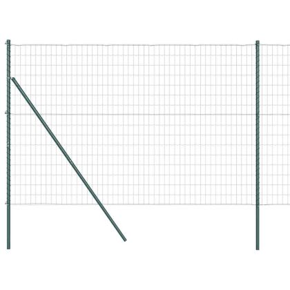 Оградa с колчета Зелен 1.6 x 10 m Стомана