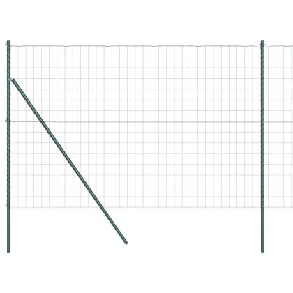Оградa с колчета Зелен 1.5 x 10 m Стомана