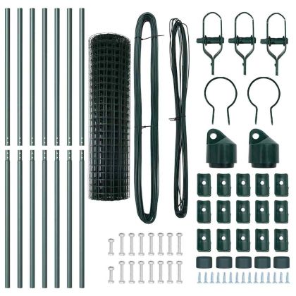 Оградa с колчета Зелен 1.2 x 10 m Стомана