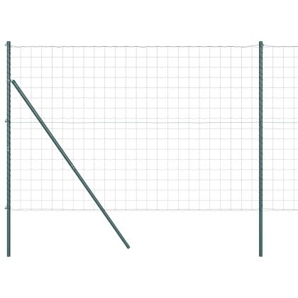 Оградa с колчета Зелен 1.5 x 10 m Стомана