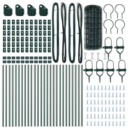 Оградa с колчета Зелен 0.6 x 50 м Стомана