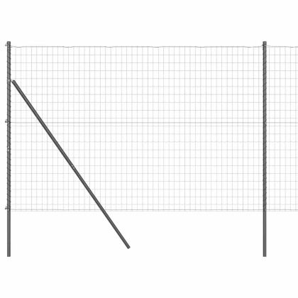 Оградa с колчета Сив 1.5 x 10 m Стомана