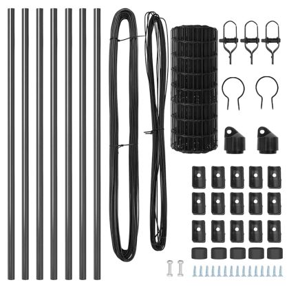 Оградa с колчета Сив 0.6 x 10 м Стомана