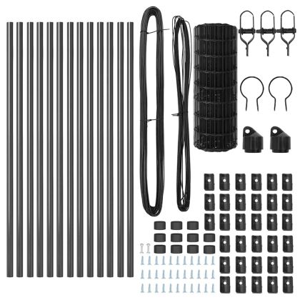 Оградa с колчета Сив 0.6 x 25 м Стомана