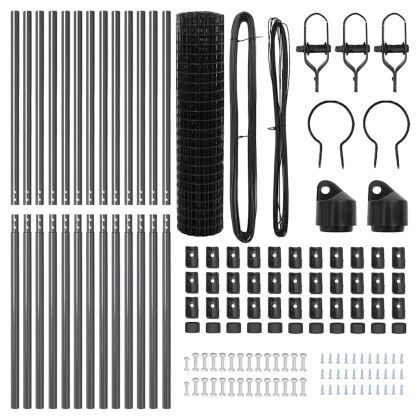 Оградa с колчета Сив 1 x 25 m Стомана