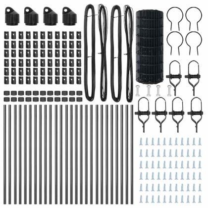 Оградa с колчета Сив 0.6 x 50 м Стомана