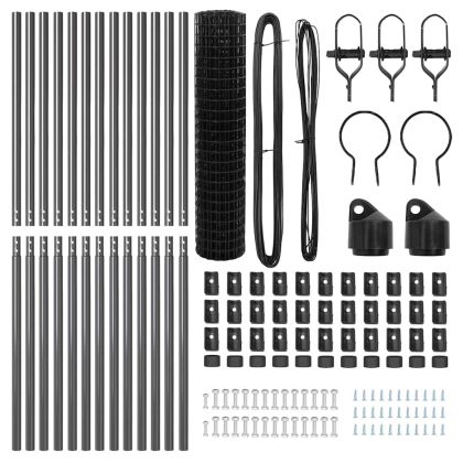Оградa с колчета Сив 1 x 25 m Стомана