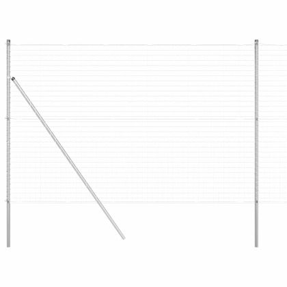 Оградa с колчета Сребрист 1.5 x 10 m Стомана