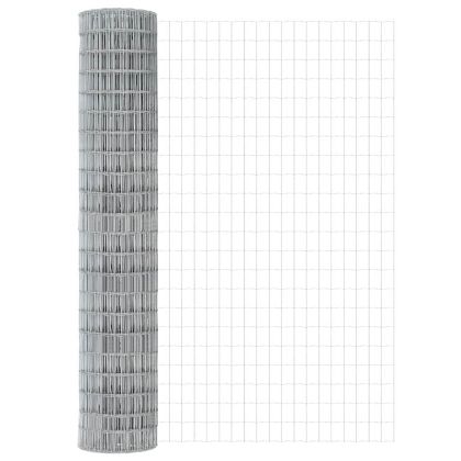 Оградa с колчета Сребрист 1.6 x 10 m Стомана