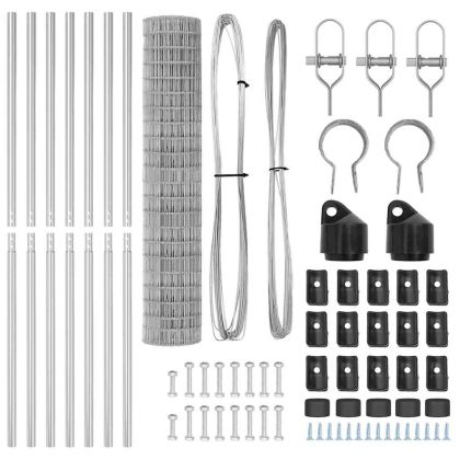 Оградa с колчета Сребрист 1.6 x 10 m Стомана