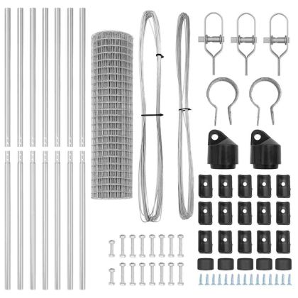 Оградa с колчета Сребрист 1.2 x 10 m Стомана