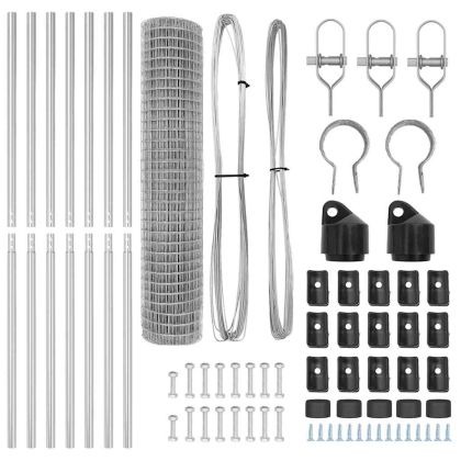 Оградa с колчета Сребрист 1.5 x 10 m Стомана