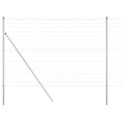 Оградa с колчета Сребрист 1.6 x 10 m Стомана