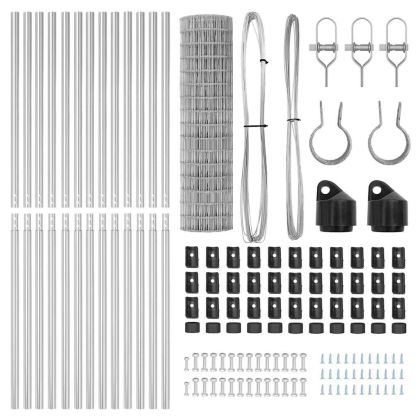 Оградa с колчета Сребрист 1.2 x 25 m Стомана