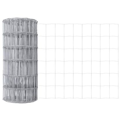 Ограда с пост Сребрист 0,4 x 50 м Стомана и PVC